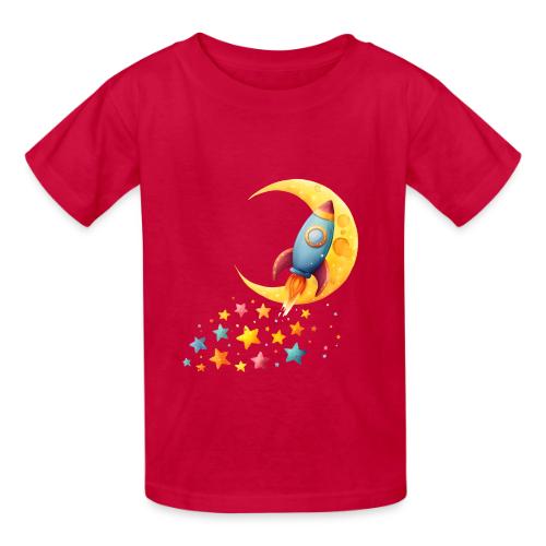 Rocket Trail of Stars - Heavyweight Kid's T-Shirt