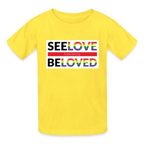 FUMCSD See Love, Be Loved: white design background - Heavyweight Kid's T-Shirt