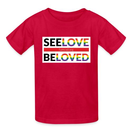 FUMCSD See Love, Be Loved: white design background - Heavyweight Kid's T-Shirt