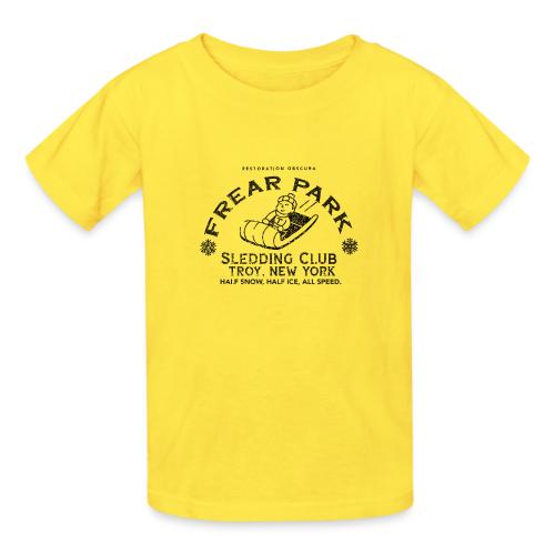 RO Frear Park Sledding Club Distressed Dark - Heavyweight Kid's T-Shirt