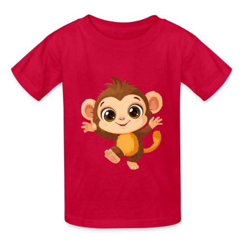 Dancing Baby Monkey Joyful - Heavyweight Kid's T-Shirt