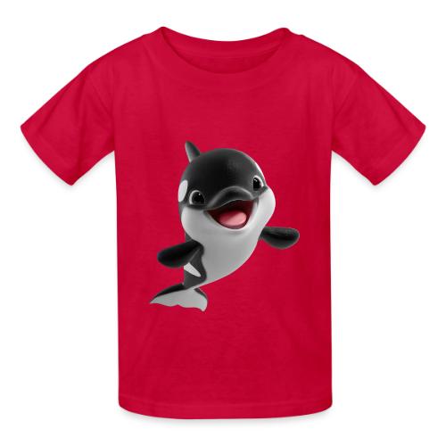 Smiling Cartoon Baby Orca - Heavyweight Kid's T-Shirt