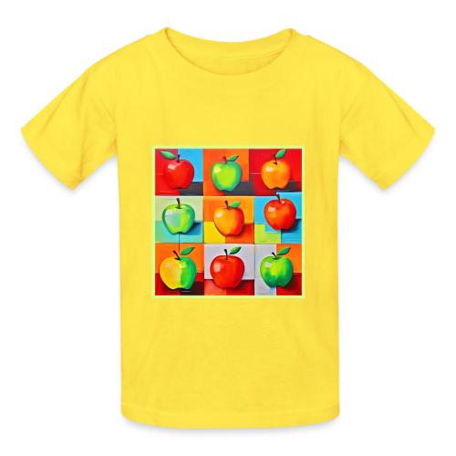 Colorful Apple Grid - Heavyweight Kid's T-Shirt