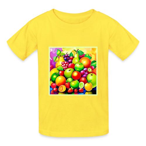 Vibrant Fruit Medley Art - Heavyweight Kid's T-Shirt