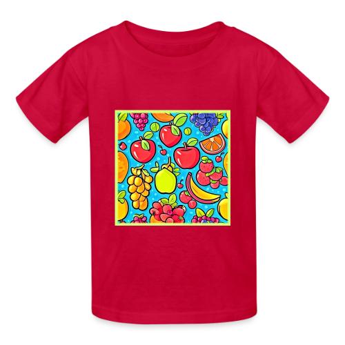 Fruitful Pattern Design - Heavyweight Kid's T-Shirt