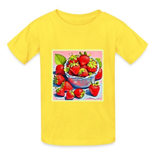 Fresh Strawberry Bowl - Heavyweight Kid's T-Shirt