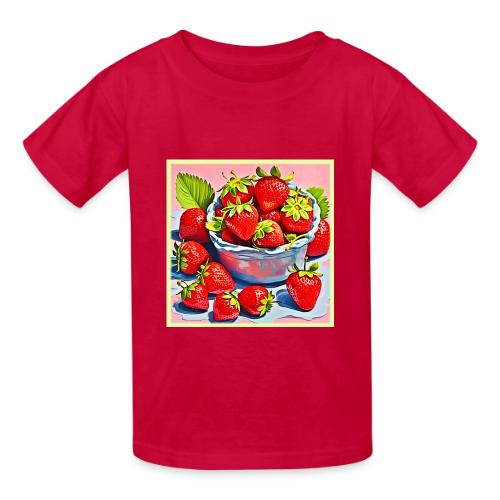 Fresh Strawberry Bowl - Heavyweight Kid's T-Shirt