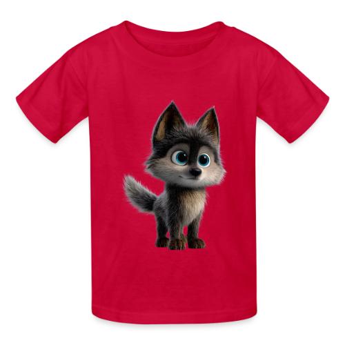 Innocent Cartoon Baby Wolf - Heavyweight Kid's T-Shirt