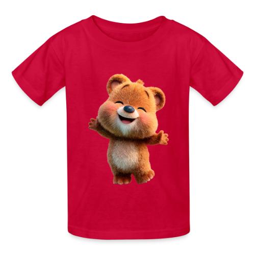 Joyful Baby Bear with Arms Up - Heavyweight Kid's T-Shirt
