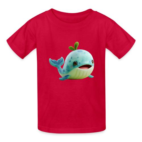 Playful Green-Blue Baby Whale - Heavyweight Kid's T-Shirt