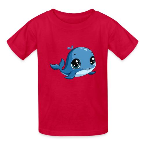 Smiling Blue Baby Whale - Heavyweight Kid's T-Shirt