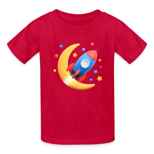 Rocket to the Crescent Moon - Heavyweight Kid's T-Shirt