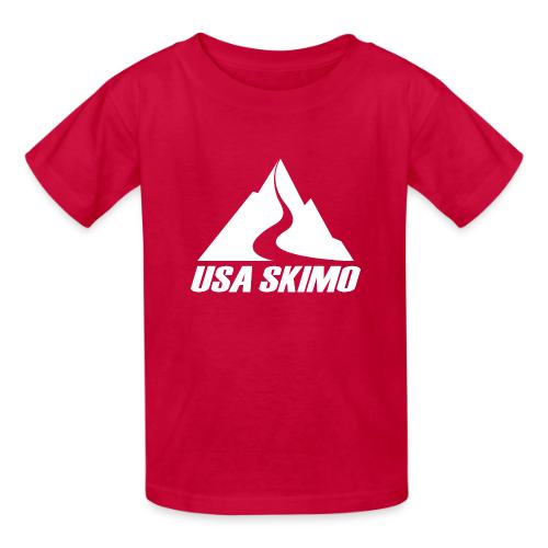 USA Skimo Logo - White - Heavyweight Kid's T-Shirt