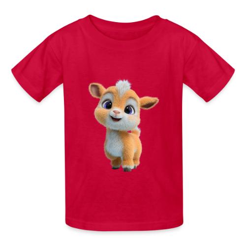 Cute Cartoon Baby Goat with Big Eyes - Heavyweight Kid's T-Shirt