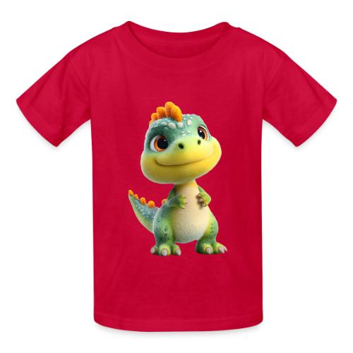 Playful 3D Baby Dinosaur - Heavyweight Kid's T-Shirt