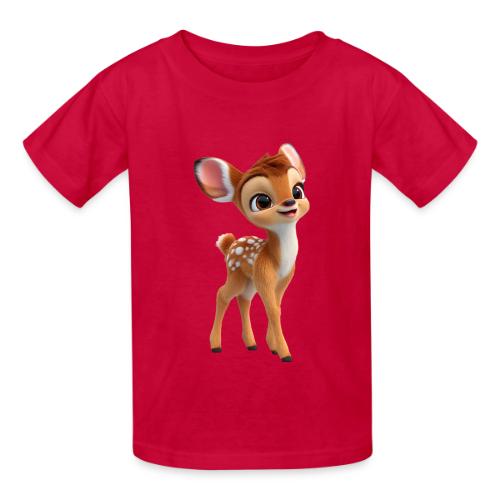 Sweet 3D Baby Deer with Big Eyes - Heavyweight Kid's T-Shirt
