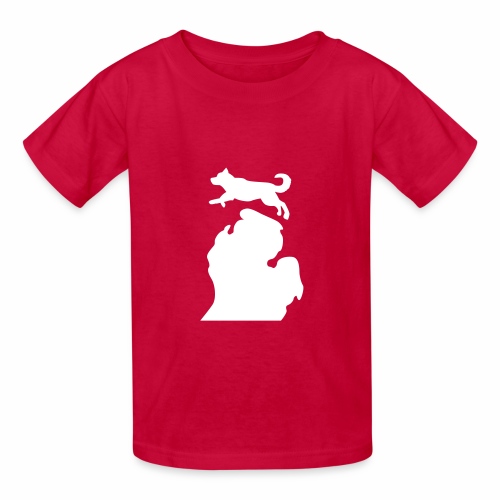 Bark Michigan Husky - Michigan Tech Colors - Hanes Youth T-Shirt