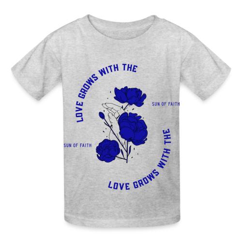 Love Grows With The Sun Of Faith - Heavyweight Kid's T-Shirt