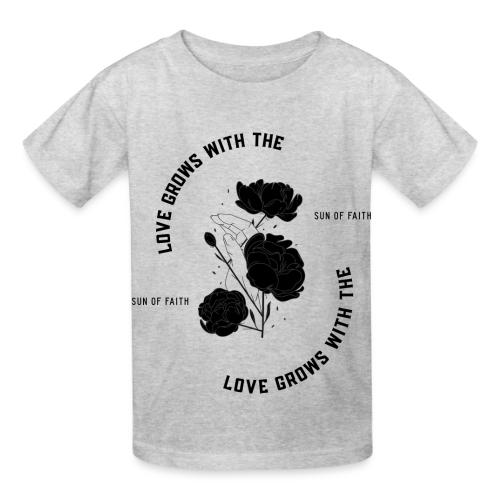 Love Grows With The Sun Of Faith - Heavyweight Kid's T-Shirt
