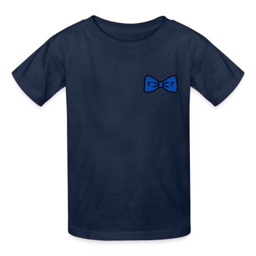 TomoTees Big Blue Bow - Heavyweight Kid's T-Shirt