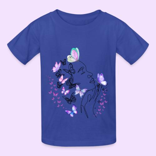 Dreamy Butterfly Goddess - Fairytale Design - Heavyweight Kid's T-Shirt