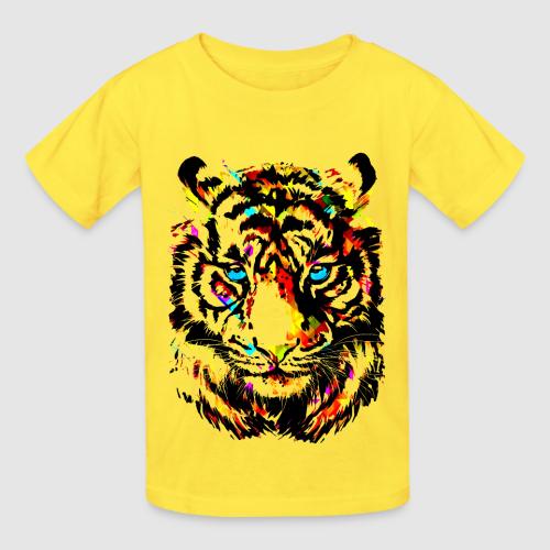 Cute Tiger Head Portrait Drawing - Tiger Eyes - Heavyweight Kid's T-Shirt