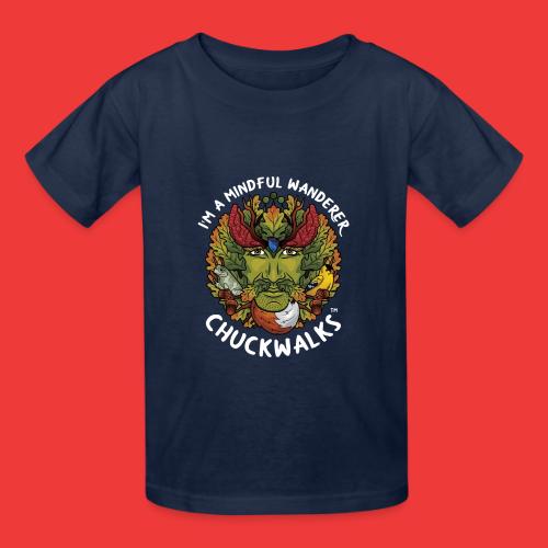 I'm A Mindful Wanderer (white text for dark items) - Heavyweight Kid's T-Shirt