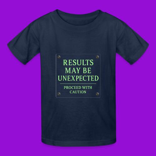 Results May Be Unexpected - Neon Green - Heavyweight Kid's T-Shirt