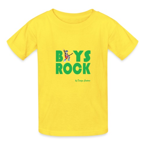 BOYS ROCK GREEN - Hanes Youth T-Shirt