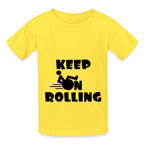 Keep on rolling with your wheelchair * - Hanes Youth T-Shirt