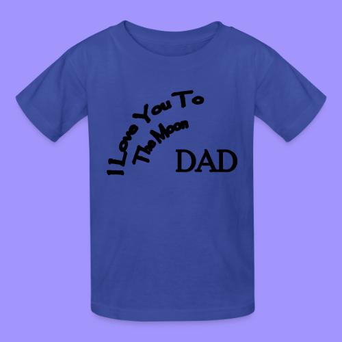 I Love You to The Moon Dad | Father's Day | Family - Heavyweight Kid's T-Shirt