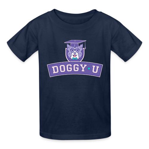 Doggy•U Purple Stack Logo - Heavyweight Kid's T-Shirt