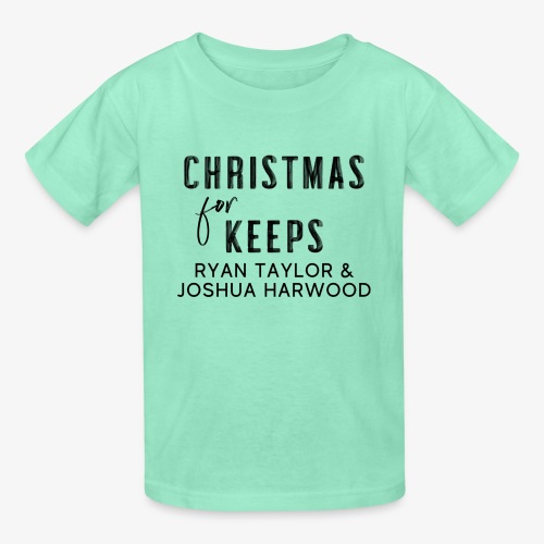 Christmas for Keeps Title Block - Black Font - Hanes Youth T-Shirt