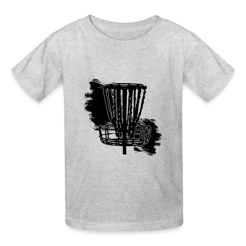 Disc Golf Basket Paint Black Print - Hanes Youth T-Shirt