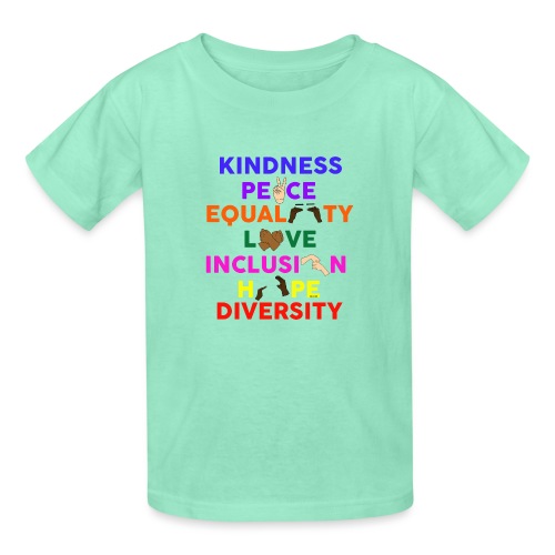 kind peace equality love inclusion hope diversity - Hanes Youth T-Shirt