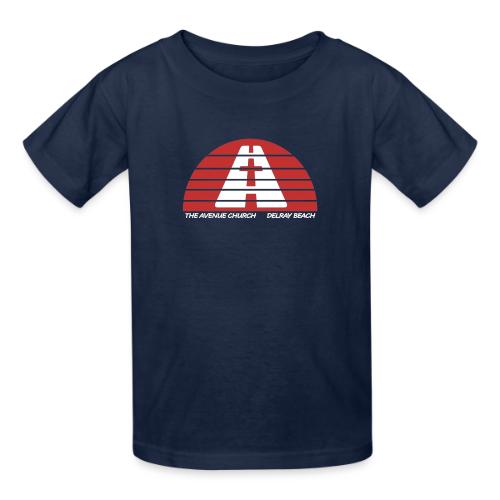 Avenue Church Red Sun, White Lettering - Heavyweight Kid's T-Shirt