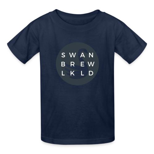 Modern Swan Brewing Logo - Heavyweight Kid's T-Shirt