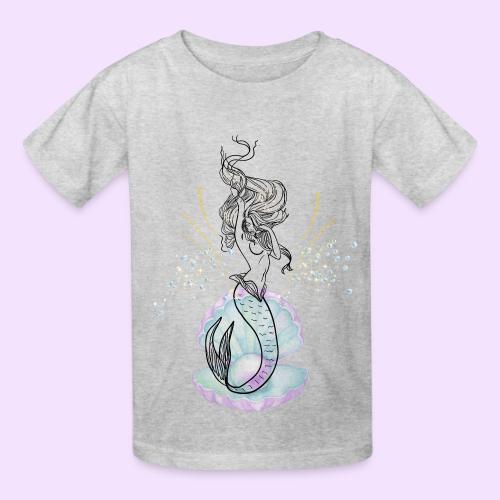 Mermaid Ocean Goddess In Shell - Fairytale Design - Heavyweight Kid's T-Shirt