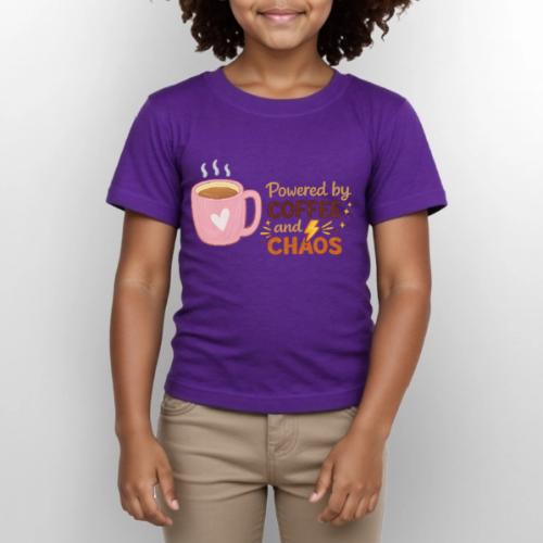 Powered by Coffee and Chaos - Gildan Ultra Cotton Youth T-Shirt
