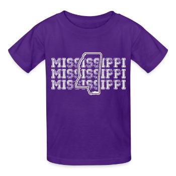 Mississippi State - Gildan Ultra Cotton Youth T-Shirt - purple - Front - Taisha (125cm)