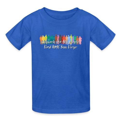 a church for all people - with colorful graphic - Gildan Ultra Cotton Youth T-Shirt