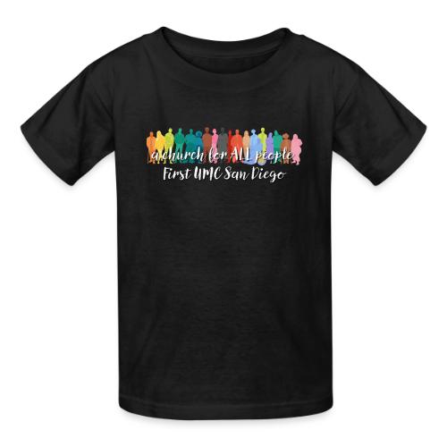 a church for all people - with colorful graphic - Gildan Ultra Cotton Youth T-Shirt