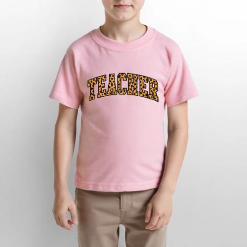 Leopard Print Teacher Typography - Gildan Ultra Cotton Youth T-Shirt