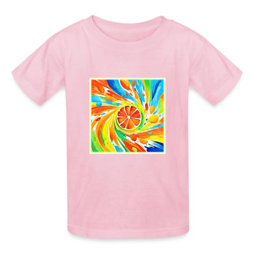 Citrus swirling Splash Design - Gildan Ultra Cotton Youth T-Shirt