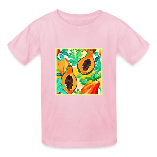 Tropical Papaya Pop Art - Gildan Ultra Cotton Youth T-Shirt