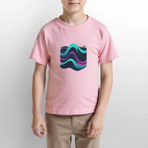 Abstract Wavy Ocean Pattern - Gildan Ultra Cotton Youth T-Shirt