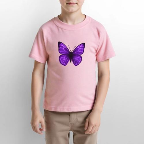Neon Purple Butterfly - Gildan Ultra Cotton Youth T-Shirt