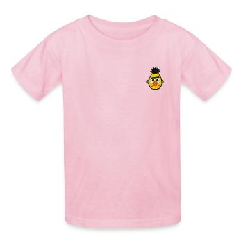 Sesame Street Embroidered Bert - Gildan Ultra Cotton Youth T-Shirt - light pink - Front - Kain (125cm)