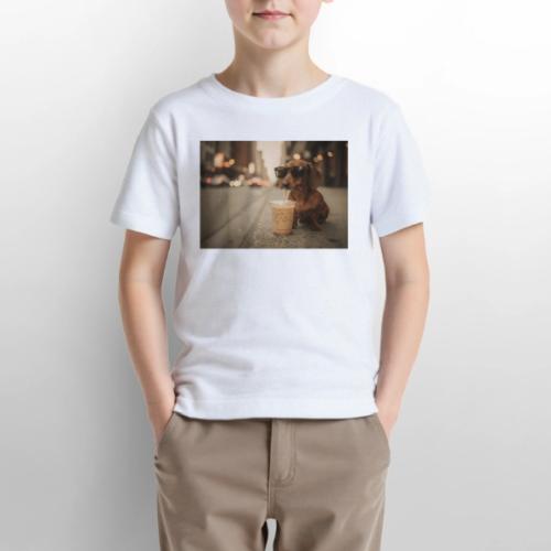 Funny Dachshund Iced Coffee Lover Tee - Gildan Ultra Cotton Youth T-Shirt