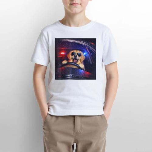 Funny Police Golden Retriever Meme Tee - Gildan Ultra Cotton Youth T-Shirt